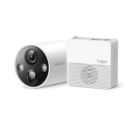 TP-link IP wifi Cső kamera - Tapo C420S1 KIT (1 kamera + hub; Akku; 4MP, 3mm, IP65, H264, IR15m, SD, mikrofon, hangsz)