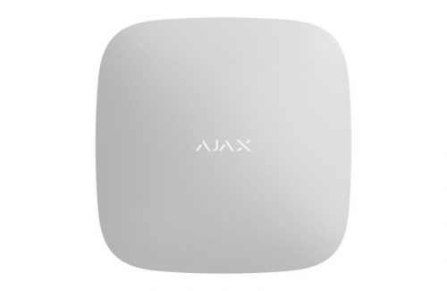 Ajax Hub 2 vezeték nélküli riasztóközpont; 4G, 3G, 2G és Ethernet; riasztás kiegészítése képpel; fehér